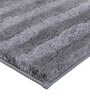 Grey Striped MicroFibre 15x10 Inches Antiskid Bath Mats