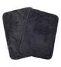 Grey Solid Microfibre 24x16 Inches AntiSkid Bath Mat (Set of 2)