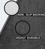 Grey Solid Microfibre 30x18 Inches AntiSkid Bath Mat