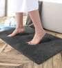 Grey Solid Microfibre 30x18 Inches AntiSkid Bath Mat