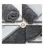 Grey Solid Microfibre 36x24 Inches AntiSkid Bath Mat
