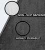 Grey Solid Microfibre 36x24 Inches AntiSkid Bath Mat