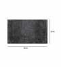 Grey Solid Microfibre 36x24 Inches AntiSkid Bath Mat