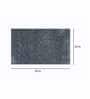 Grey Solid Microfibre 36x24 Inches AntiSkid Bath Mat