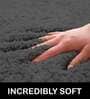 Grey Solid Microfibre 36x24 Inches AntiSkid Bath Mat