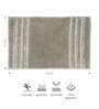 Grey Solid Polyester 24x16 Inches Max Absorbant 1 Bathmat