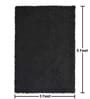 Grey Solid Polyester 3 ft x 5 ft Machine made Carpet