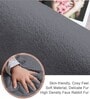 Grey Solid Polyester 3 X 5 Feet Machine Made Carpet