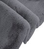 Grey Solid Polyester 3 X 5 Feet Machine Made Carpet