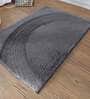 Grey Solid Polyester 36x24 Inches AntiSkid Bath Mat