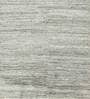 Grey Solid Polyester 4 ft x 6 ft Hand Knotted Carpet
