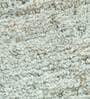 Grey Solid Polyester 4 ft x 6 ft Hand Knotted Carpet