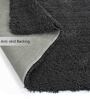 Grey Solid Polyester 4 ft x 6 Machine made Carpet