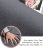 Grey Solid Polyester 4 X 6 Feet Machine Made Carpet