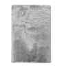 Grey Solid Polyester 4x6 Feet Machine Made Carpet