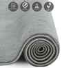 Grey Solid Polyester 4x6 Feet Machine Made Carpet