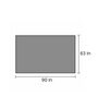 Grey Solid Polyester 5 ft x 7 ft Machine Made Carpet