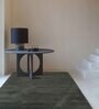 Grey Solid Polyester 5 ft x 7 ft Machine Made Carpet