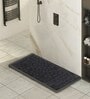 Grey Solid PVC 32x14 Inches Antiskid Shower Bath Mat