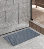 Grey Solid PVC 33x16 Inches Antiskid Shower Bath Mat