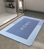 Light Blue Slogan Rubber 24x16 Inches AntiSkid Bath Mat