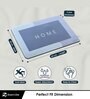 Light Blue Slogan Rubber 24x16 Inches AntiSkid Bath Mat