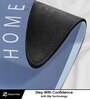 Light Blue Slogan Rubber 24x16 Inches AntiSkid Bath Mat