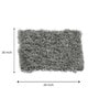 Grey Solid Shaggy 24x16 Inches Anti Skid Door Mat