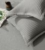 Grey Solid TC 120 Cotton Double Queen Bedcover With 2 Pillow Covers
