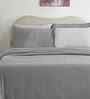 Grey Solid TC 325 Cotton Polyester Single Bed Bedcover