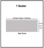 Grey Solid Velvet 1 Seater Quilted Sofa Cover (Protector) with Frill