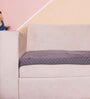 Grey Solid Velvet 3 Seater Quilted Sofa Cover (Protector)