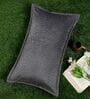 Grey Solid Velvet 27x18 Inches Pillow Cover (1Pc)
