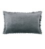 Grey Solid Velvet 27x18 Inches Pillow Covers (Set of 2)