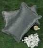 Grey Solid Velvet 27x18 Inches Pillow Covers (Set of 2)