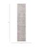Grey Solid Viscose 1'9 ft X 20 ft Hand Woven Runner