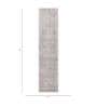 Grey Solid Viscose 10'7 ft X 2'1 ft Hand Woven Runner