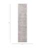 Grey Solid Viscose 13'6 ft X 4'6 ft Hand Woven Runner