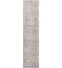 Grey Solid Viscose 13'6 ft X 4'6 ft Hand Woven Runner