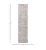 Grey Solid Viscose 2'6 ft X 13'6 ft Hand Woven Runner