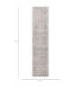 Grey Solid Viscose 2'6 ft X 22'9 ft Hand Woven Runner