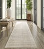 Grey Solid Viscose 2'6 ft X 22'9 ft Hand Woven Runner