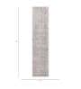 Grey Solid Viscose 3'6 ft X 10 ft Hand Woven Runner