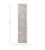 Grey Solid Viscose 3 ft X 11'8 ft Hand Woven Runner