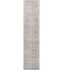 Grey Solid Viscose 3 ft X 11'8 ft Hand Woven Runner