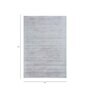Grey Solid Viscose 3 ft X 5 ft Flat Weaves Carpet