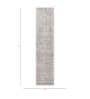 Grey Solid Viscose 3 ft X 8 ft Hand Woven Runner