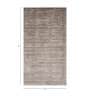Grey Solid Viscose 4 ft X 6 ft Hand Woven Carpet