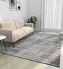 Grey Solid Viscose 5 ft x 7 ft Hand Woven Carpet
