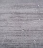 Grey Solid Viscose 5 ft X 8 ft Hand Woven Carpet